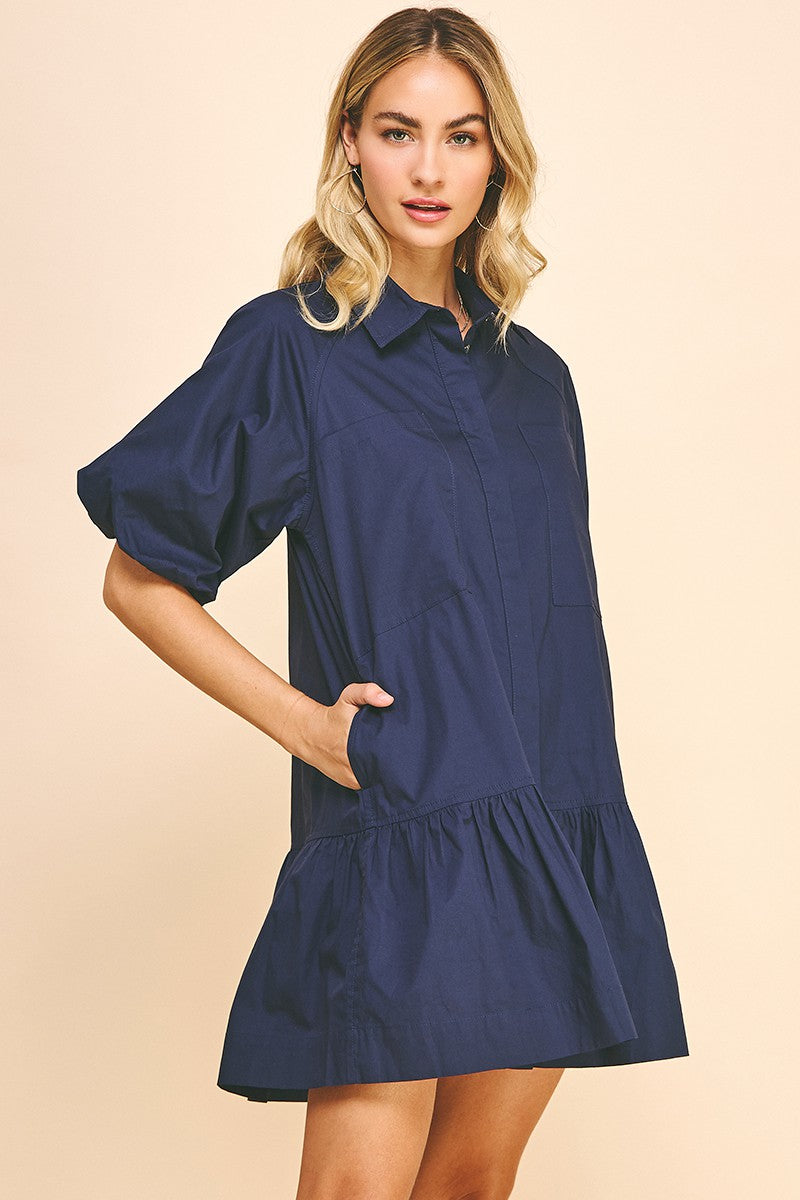 Button Down Mini Dress