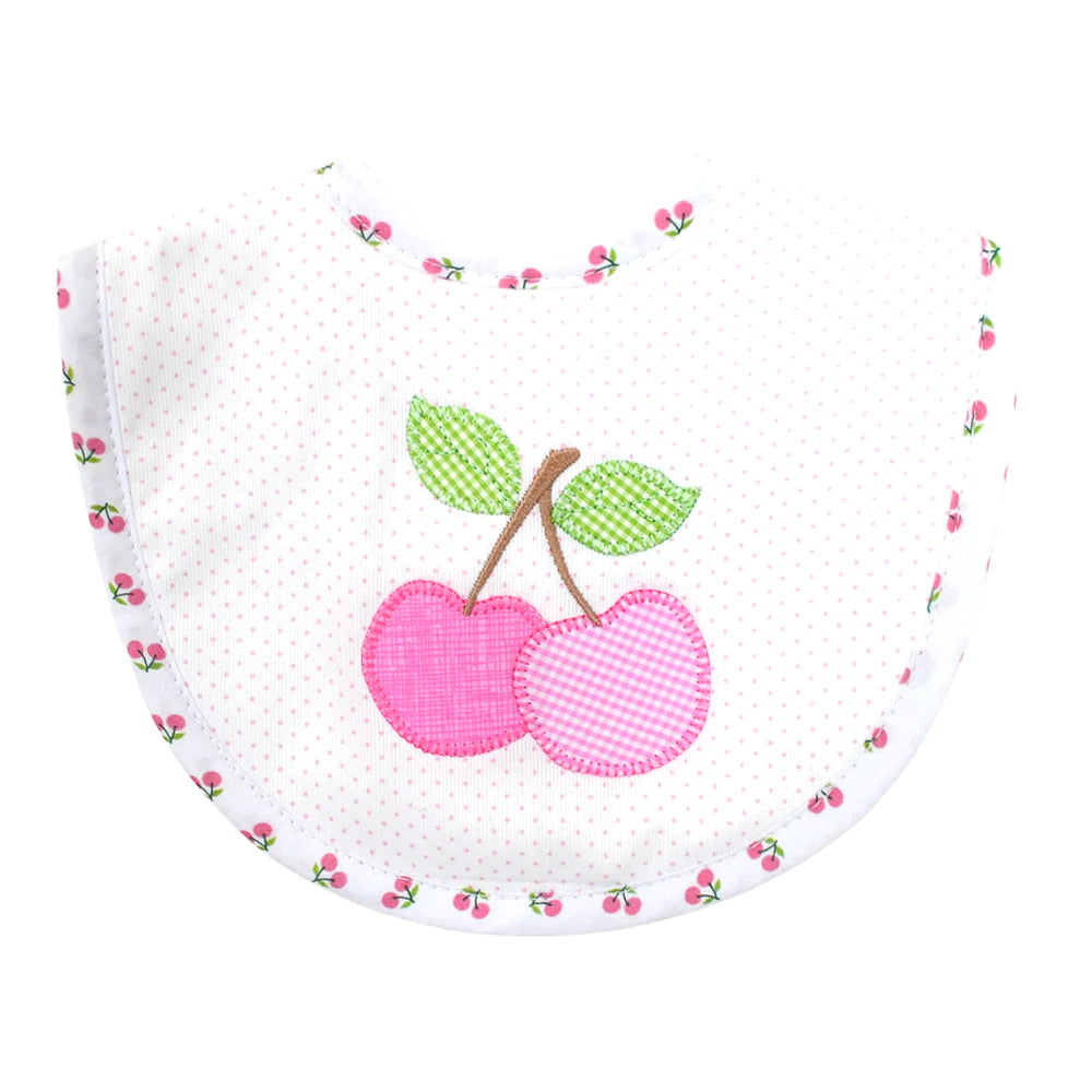 Cherries Appliqué Bib