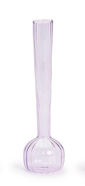 Swirl Hand Blown Glass Bud Vase