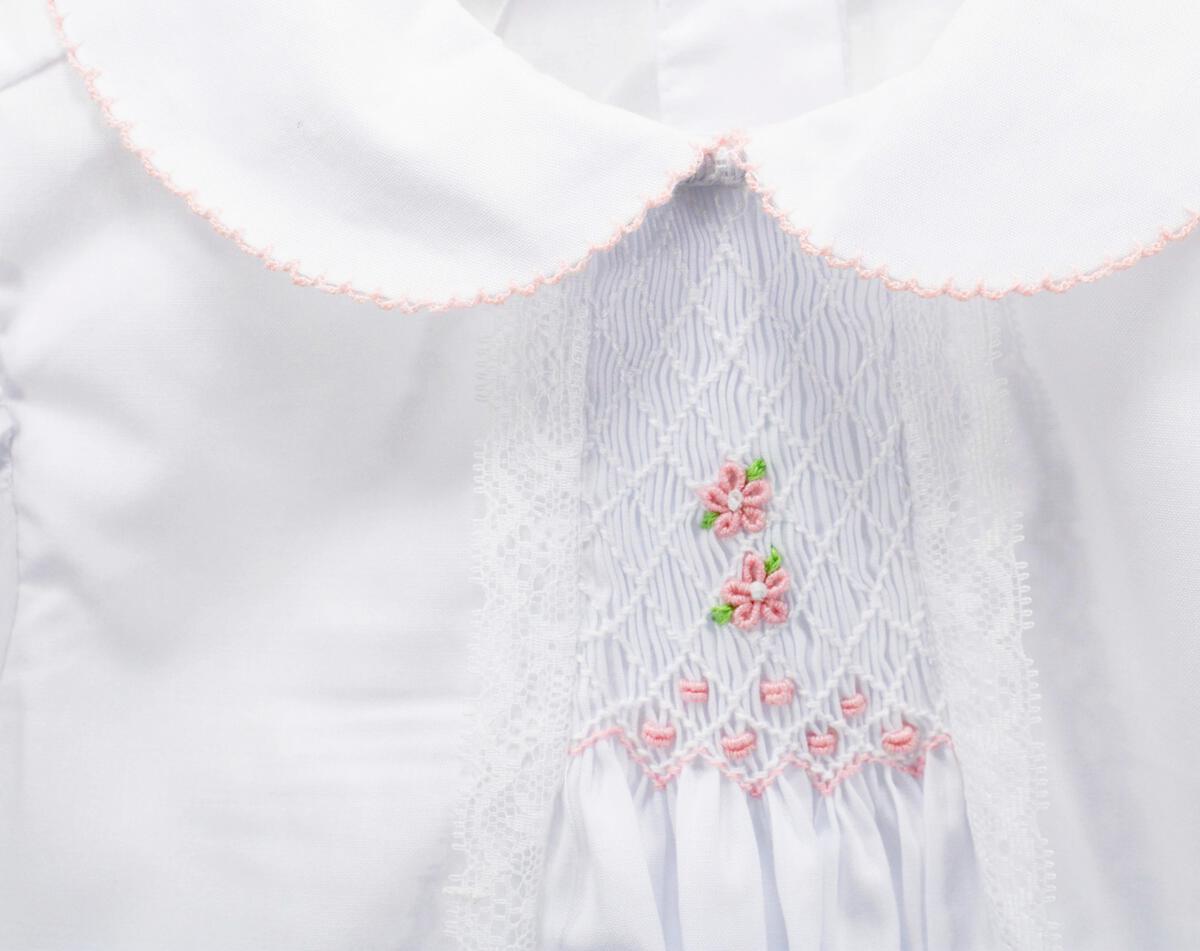 White & Pink Flowers Amelia Dress