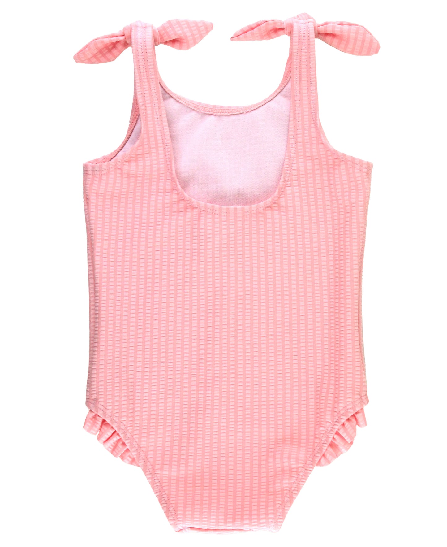 Tie Shoulder One-Piece Pink