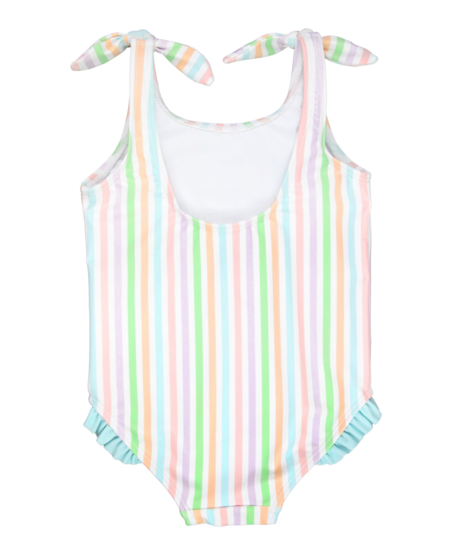 Tie Shoulder One-Piece Rainbow