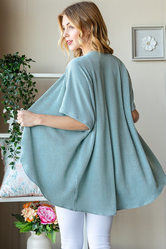 Dolman Sleeve Open Cardigan