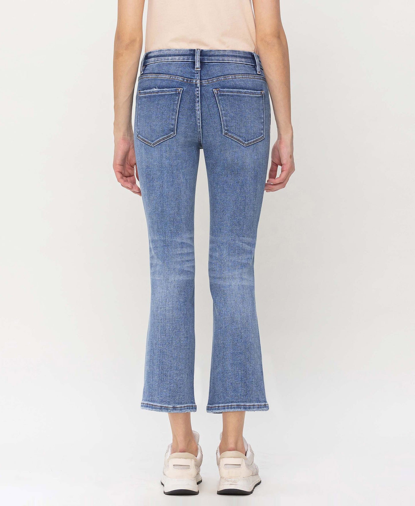 Mid Rise Kick Flare Jeans