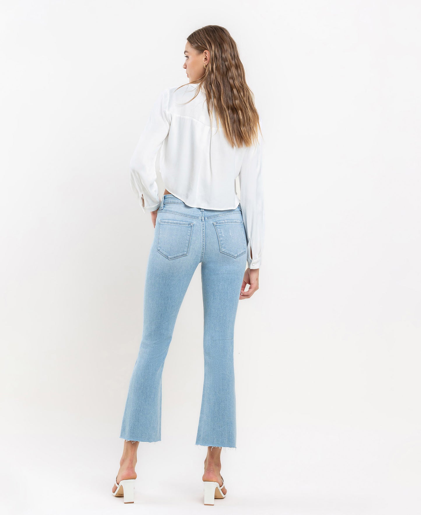 Mid Rise Ankle Bootcut Jeans