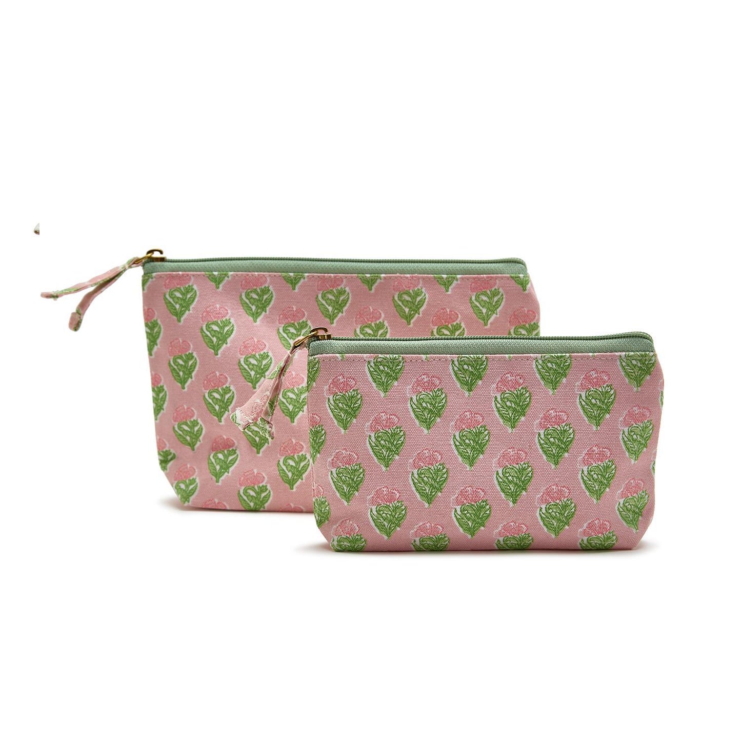 Floral Block Print Pouch