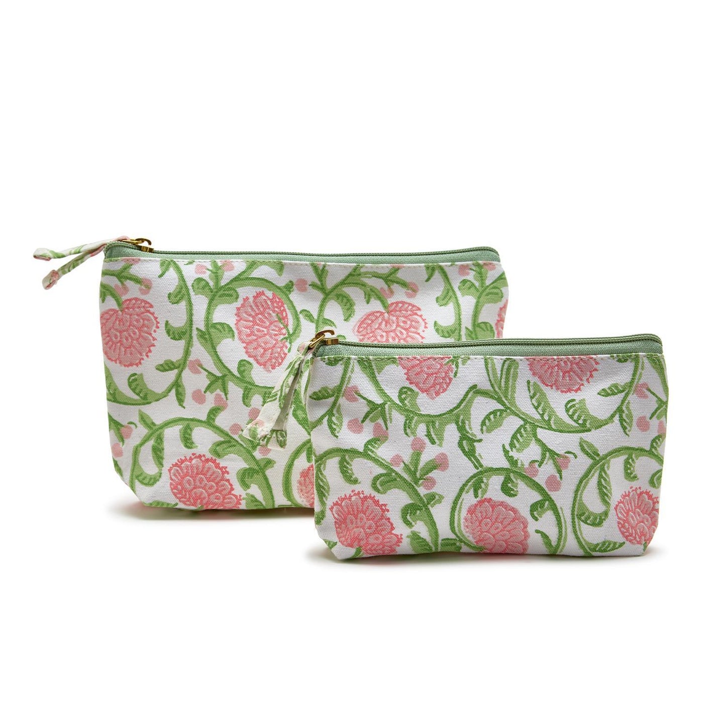 Floral Block Print Pouch
