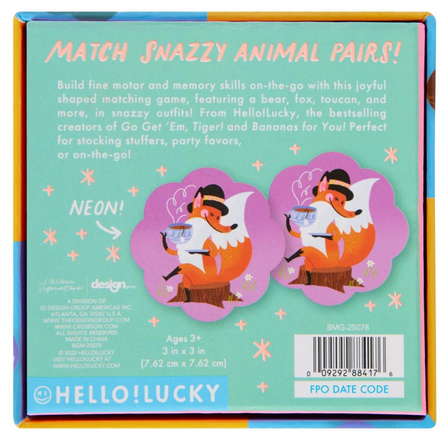Snazzy Animals Memory Match
