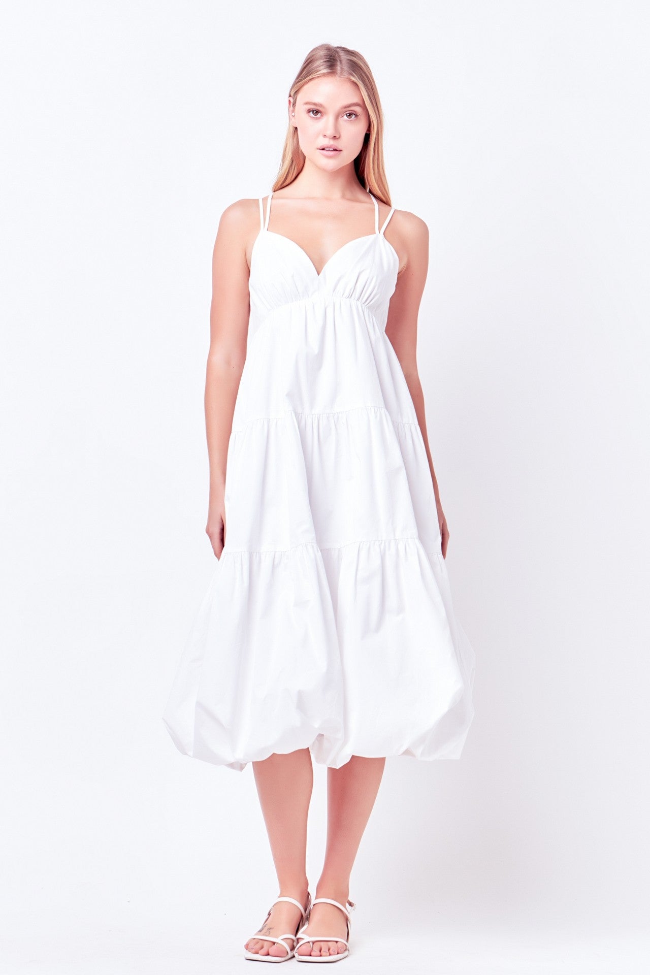 Balloon Dress With Strappy Back