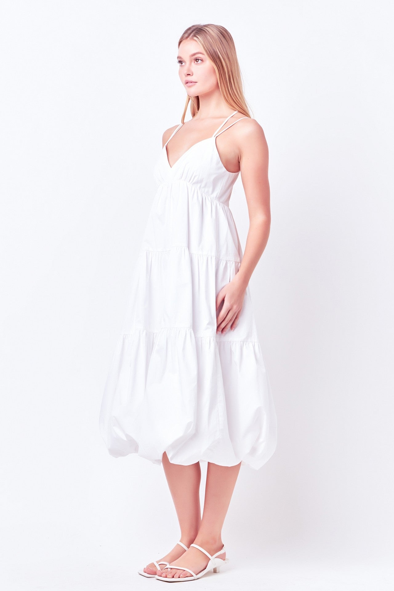 Balloon Dress With Strappy Back