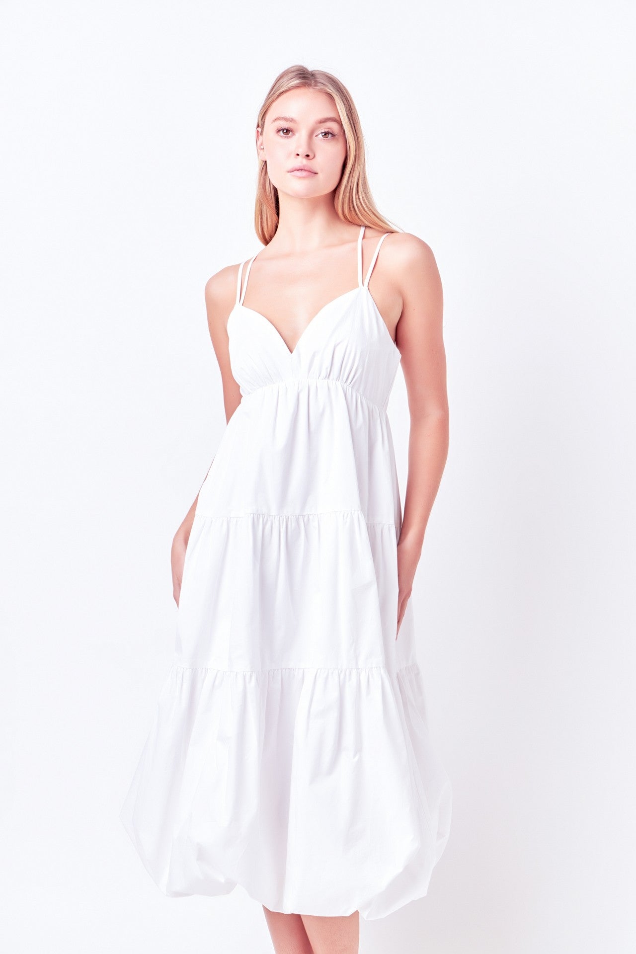 Balloon Dress With Strappy Back