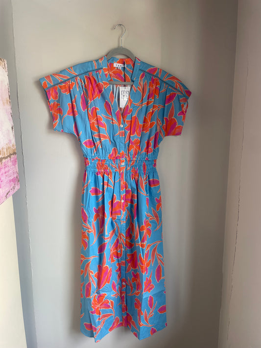 Smocked Waist Floral Maxi Dress