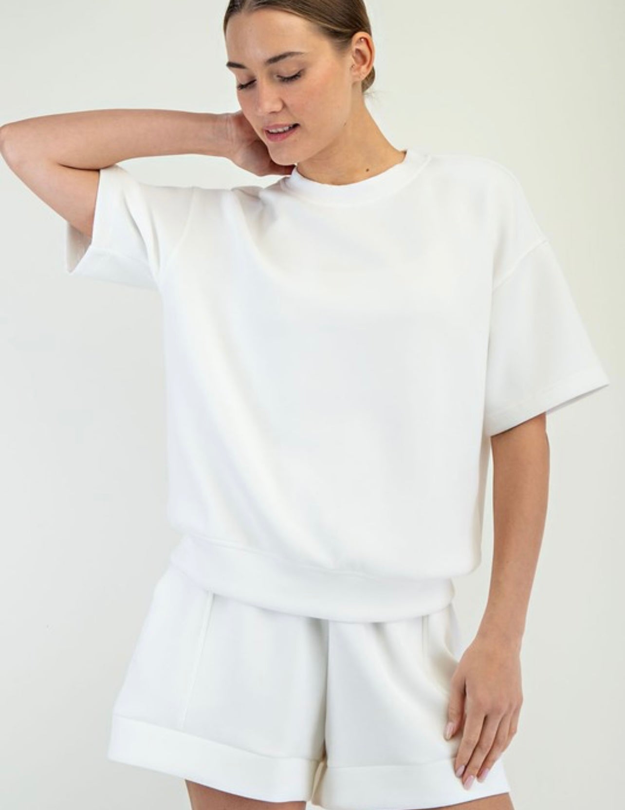 Modal Poly Span Short Sleeve Top