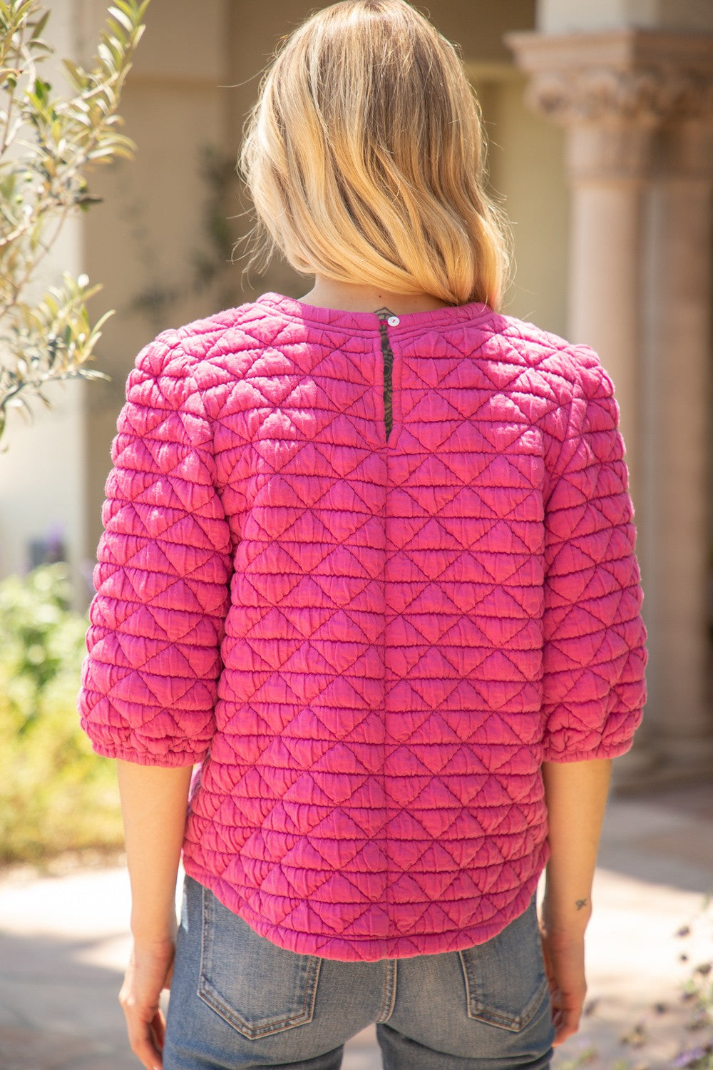 Puff Sleeve Quilted Top
