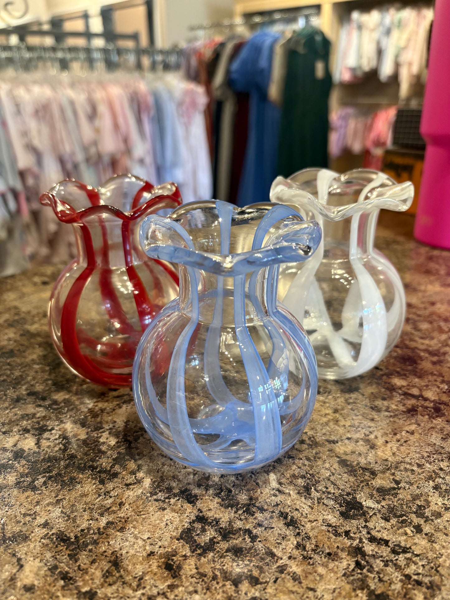 Ruffled Ribbon Vase