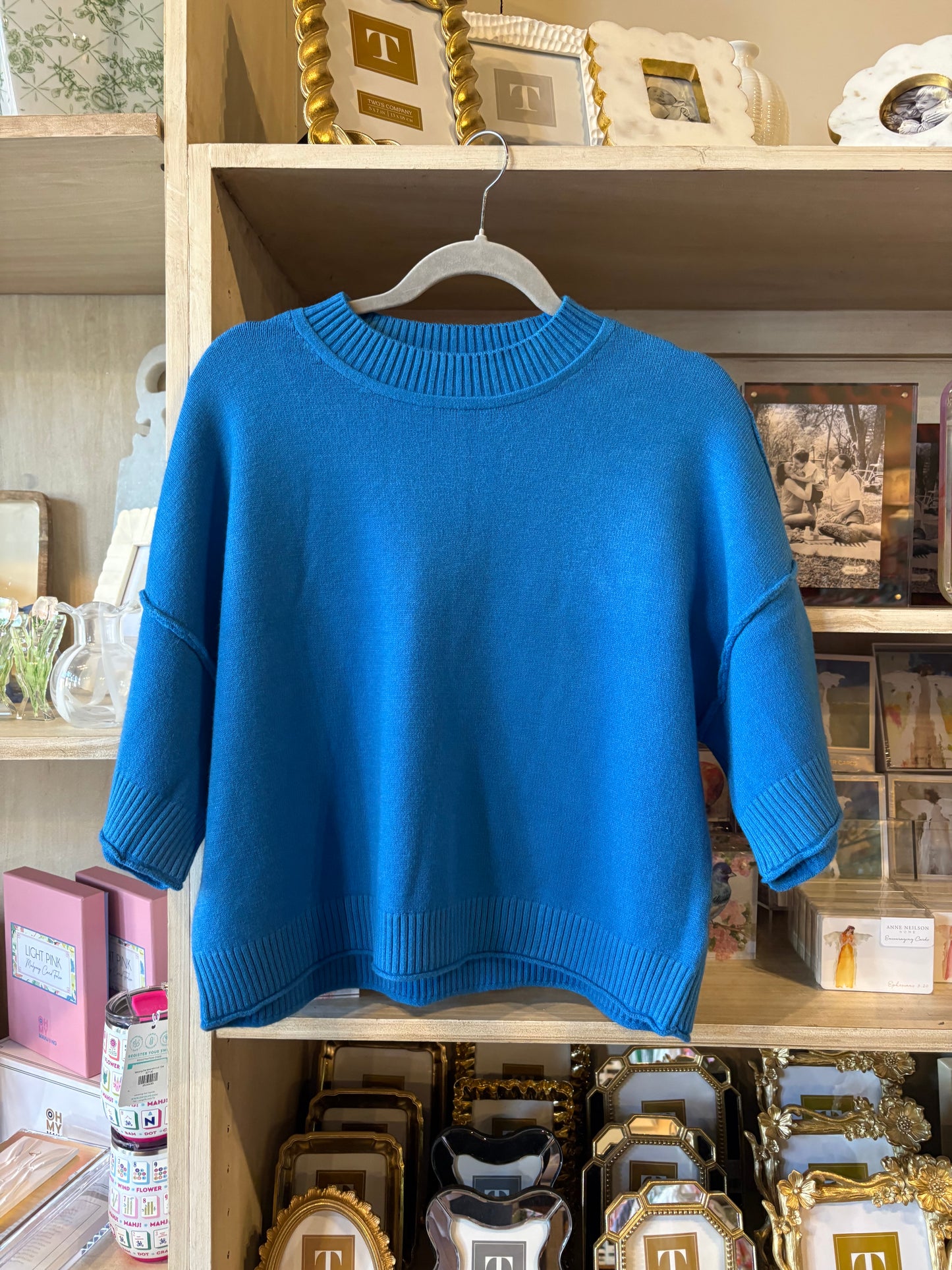 Vibrant Blue Sweater Top
