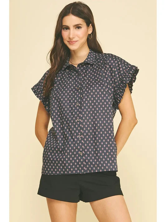 Diamond Print Top
