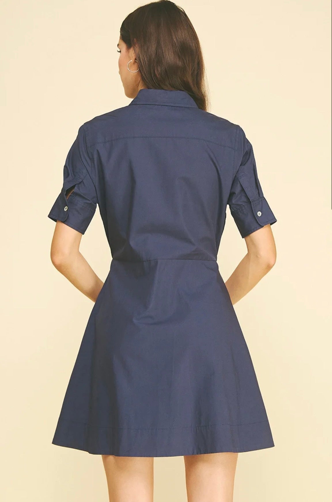 Tie-front Button Down Dress