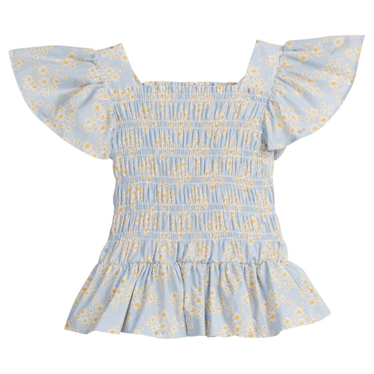 India Top - Blue Ditsy Floral