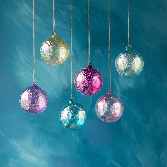 Ripple Iridescent Ball Ornament