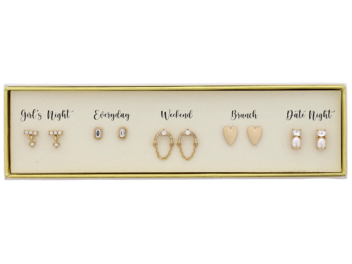 Box earrings set