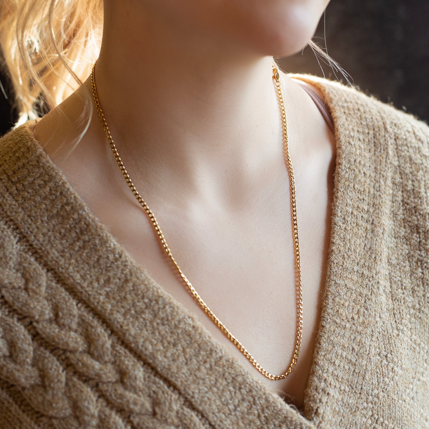 Chain Necklace 24" Curb