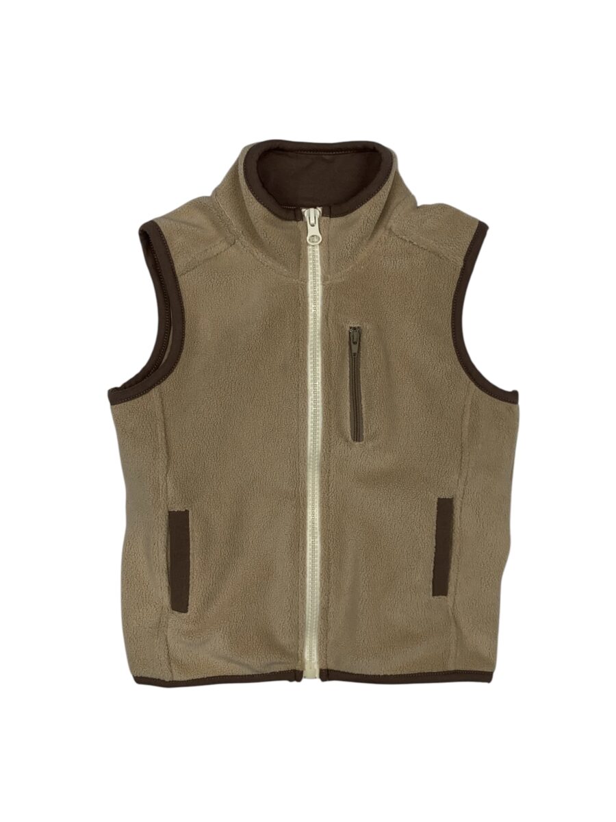 Tan Fleece Vest