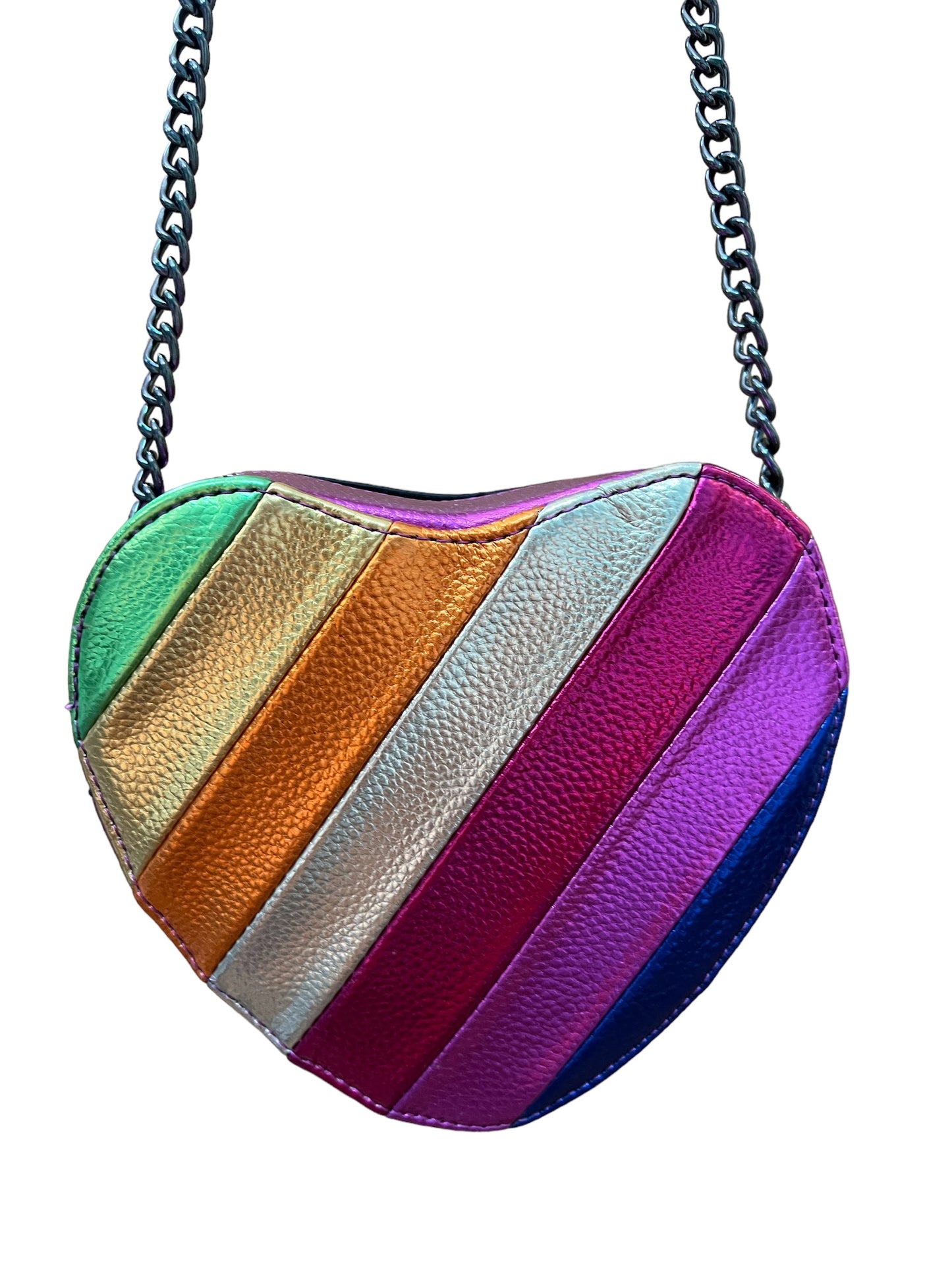 Striped Heart Crossbody