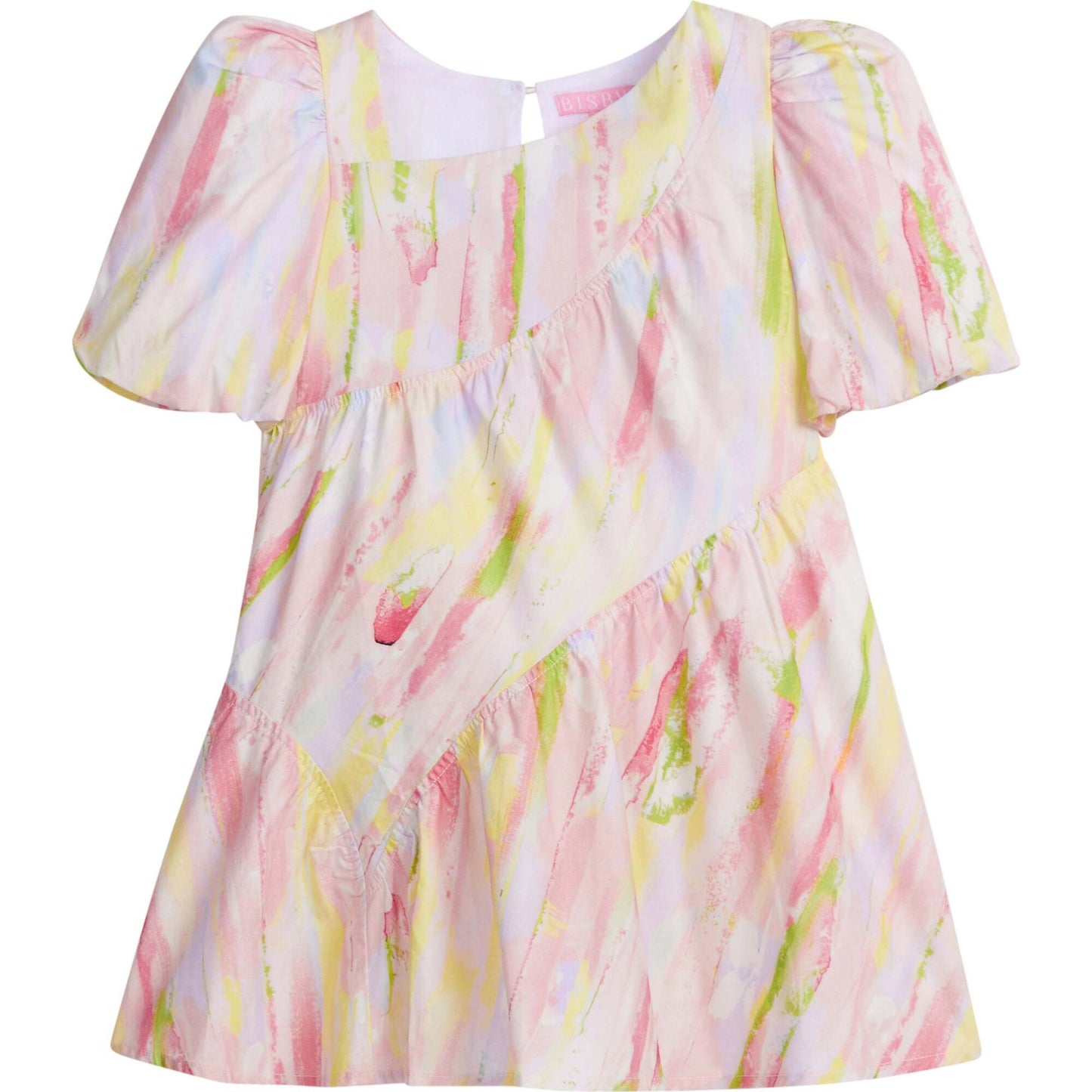 Asymmetrical Dress - Watercolor Color Block