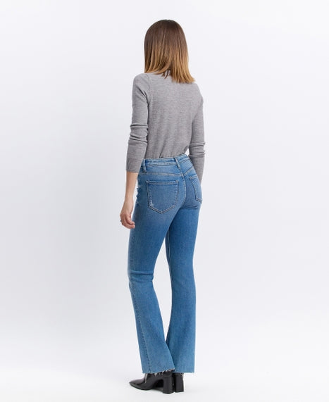 Mid Rise Clean Cut Bootcut Jeans