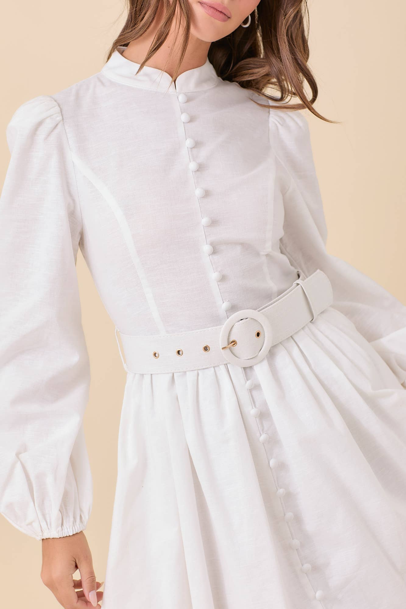 Mock Neck W/ Front Button