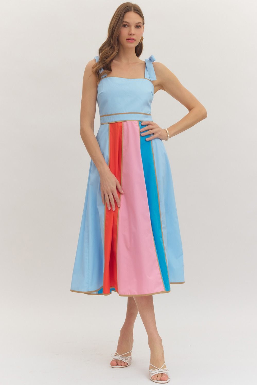 Colorblock Blue Midi
