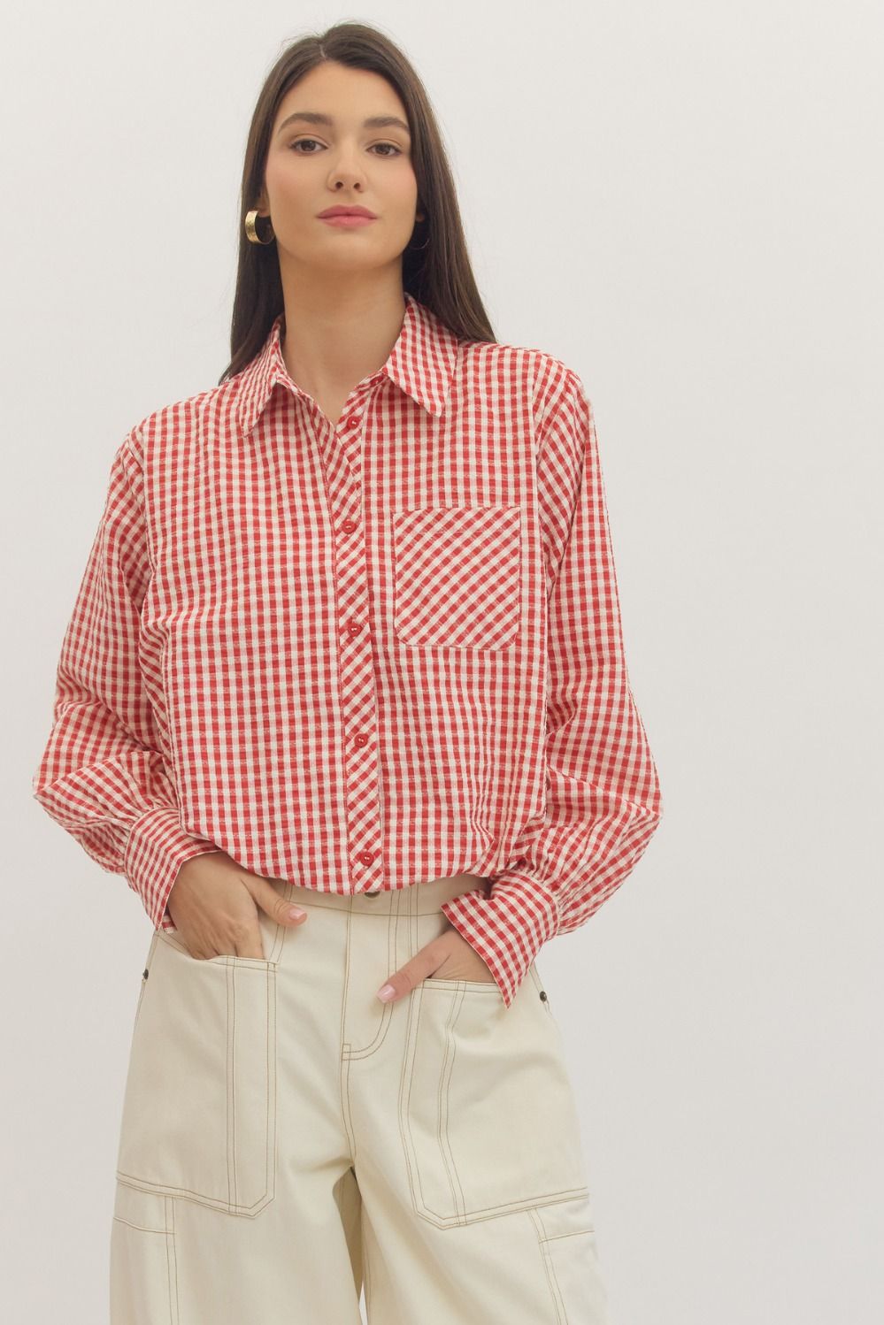 Gingham Button w/ Bubble