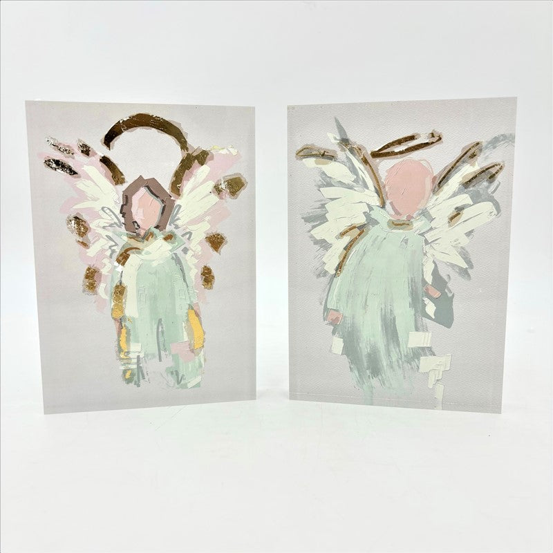 Angel w/Gold Acrylic Block