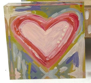 Acrylic Heart Block Sign