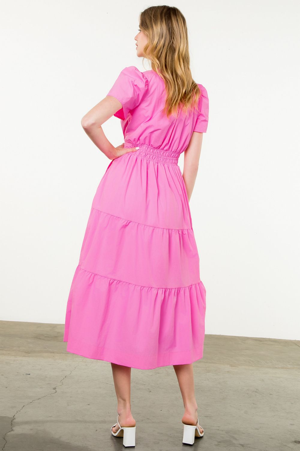 Poplin Tiered Maxi Dress