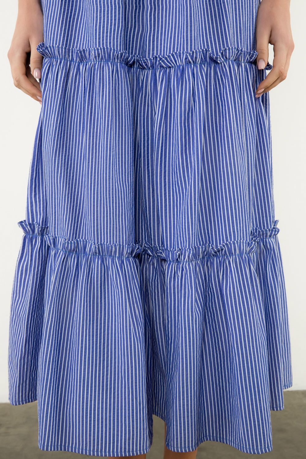 Long striped skirt