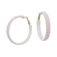 Wendy Pink and White Hoops