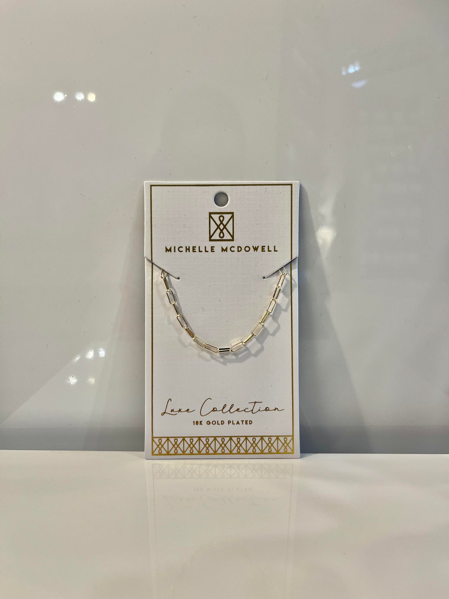 18k Gold Plated Banner Luxe Necklace