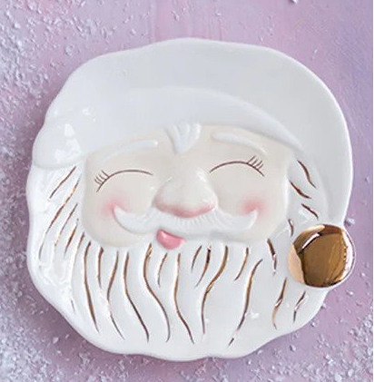 Cream Papa Noel Plate