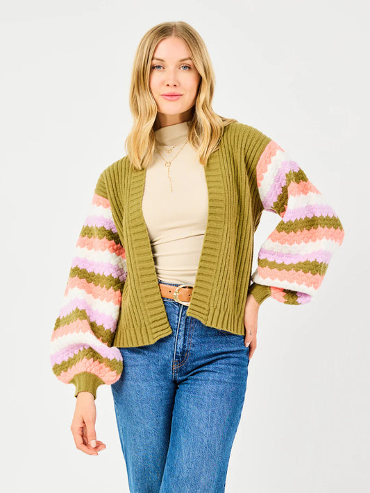 Pippa Cardigan Green Multi