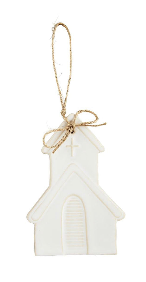 White glazed ornament