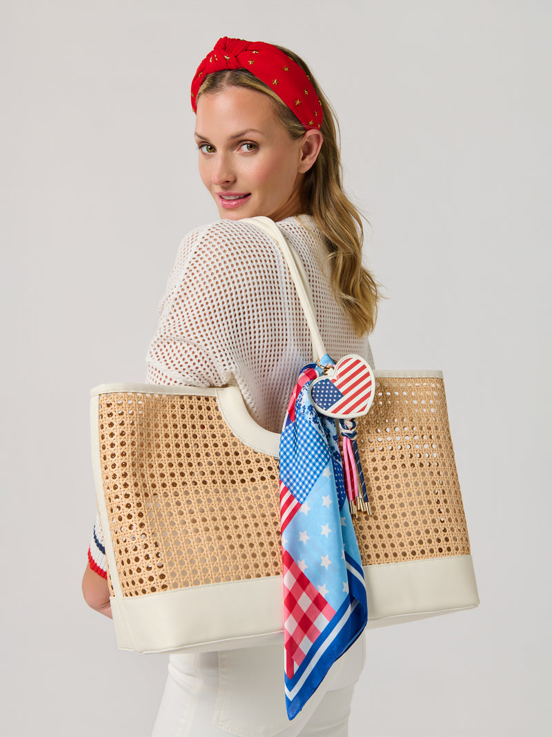 Flag Patchwork Scarf, Blue