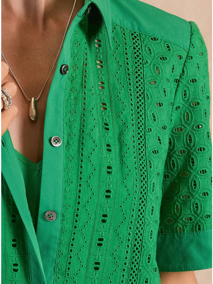 Eyelet Button Down Mini