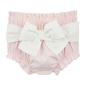 White Bow Diaper Cover