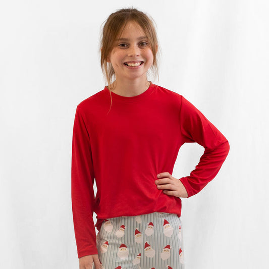 Red Youth Crew LS Tee