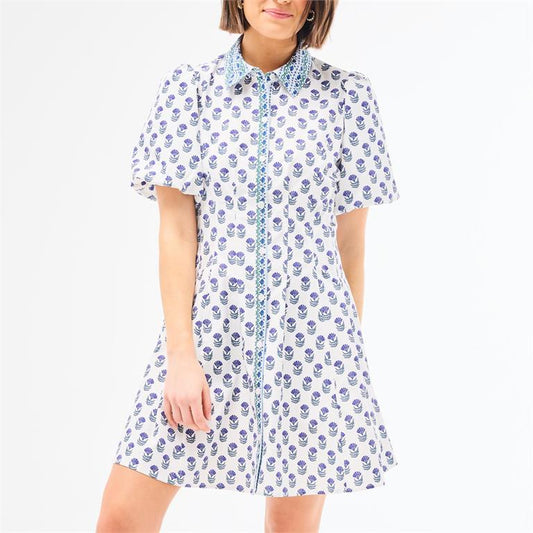 Dress Rory Floral Foulard Navy