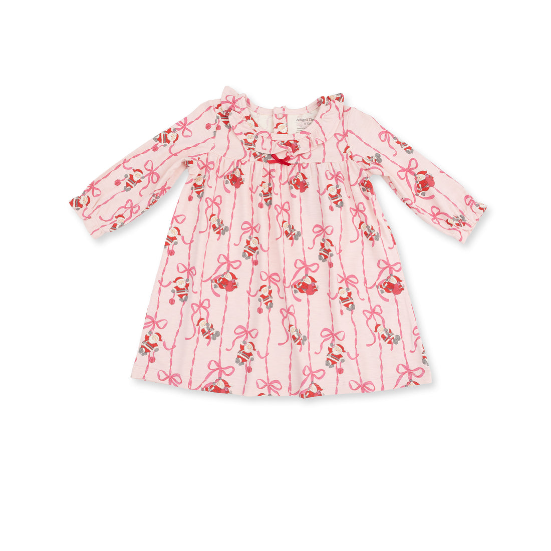 Bows & Santa Long Sleeve Gown