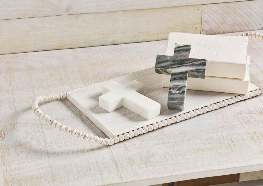 Gray marble cross