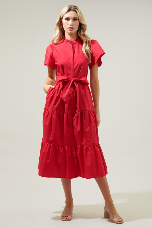 Bellucci Poplin Button Front Dress